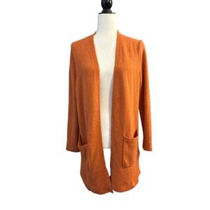 Madewell Alpaca‎ Blend Open Front Cardigan Women's M Rust Orange